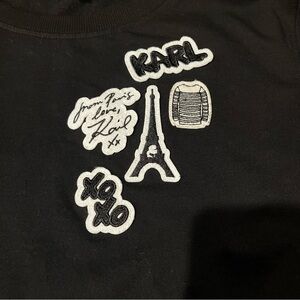 Karl Lagerfeld Paris Sweatshirt Top Black Size XS